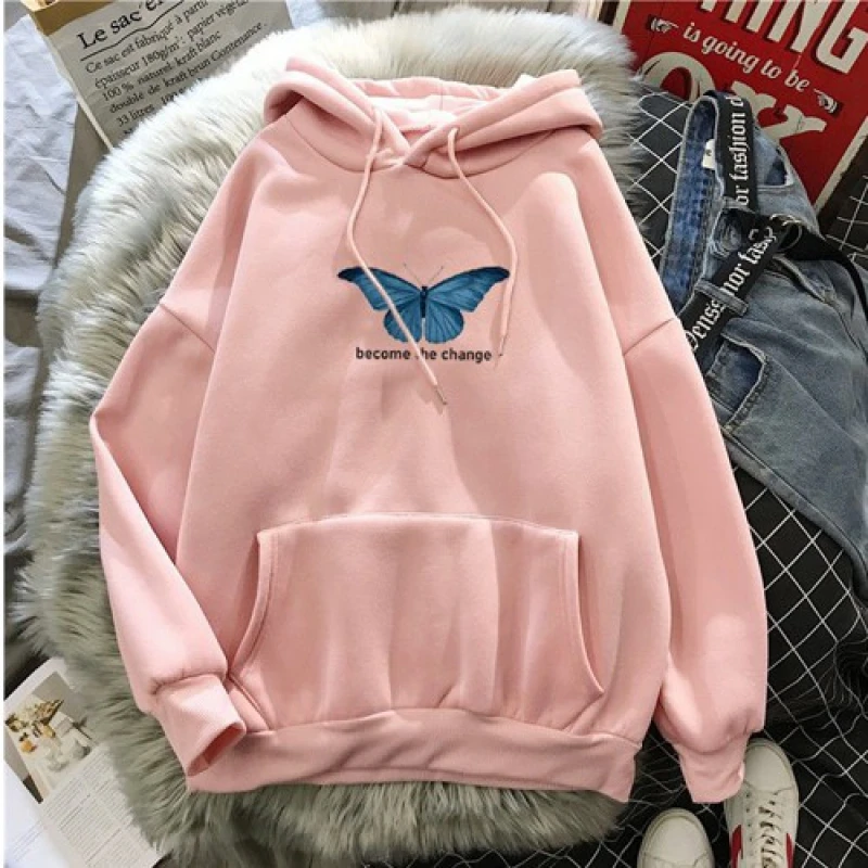 New Harajuku Personality butterfly print white shirt bottom hooded long sleeve top Autumn and winter sports hoodie Y2k
New Harajuku Personality butterfly print white shirt bottom hooded long sleeve top Autumn and winter sports hoodie Y2k