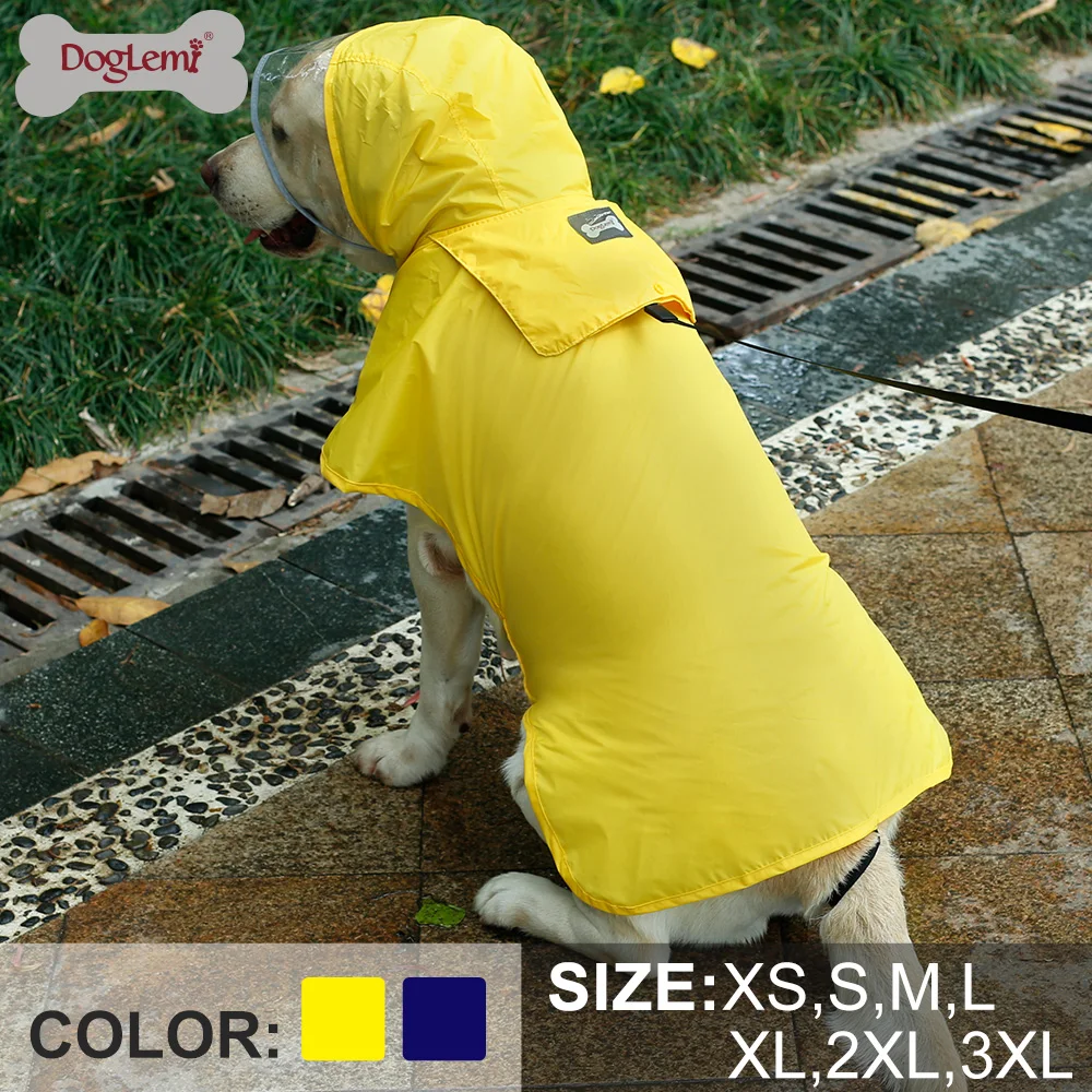 Dog Raincoat Golden Retriever Raincoat Waterproof Nylon Rain Clothes Impermeable Hooded for Small and Big Large Dogs Rain Coat
Dog Raincoat Golden Retriever Raincoat Waterproof Nylon Rain Clothes Impermeable Hooded for Small and Big Large Dogs Rain Coat