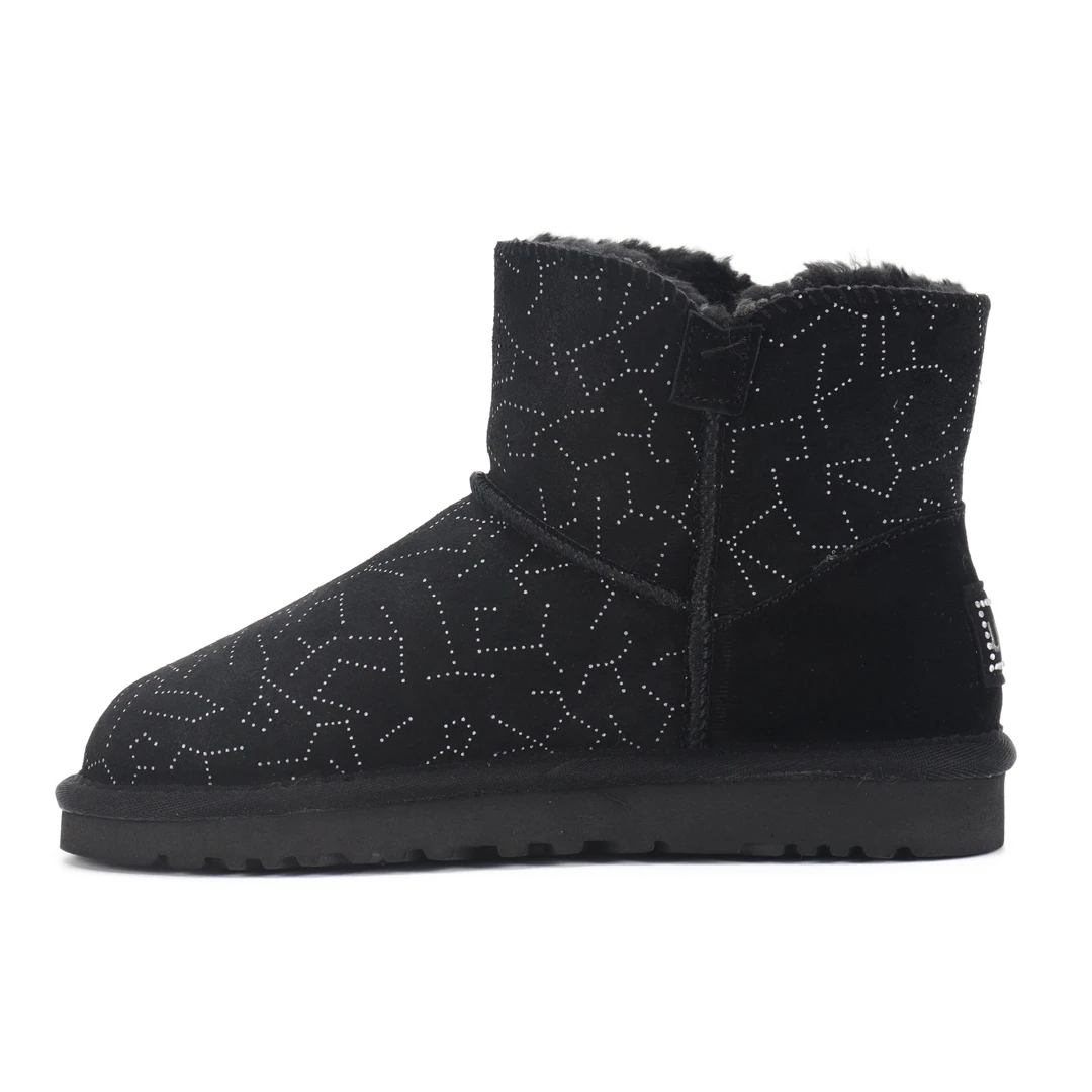 

Designer black snow boots women winter australia platform men shoes sheepskin classic brand casual outside size eur 34-43