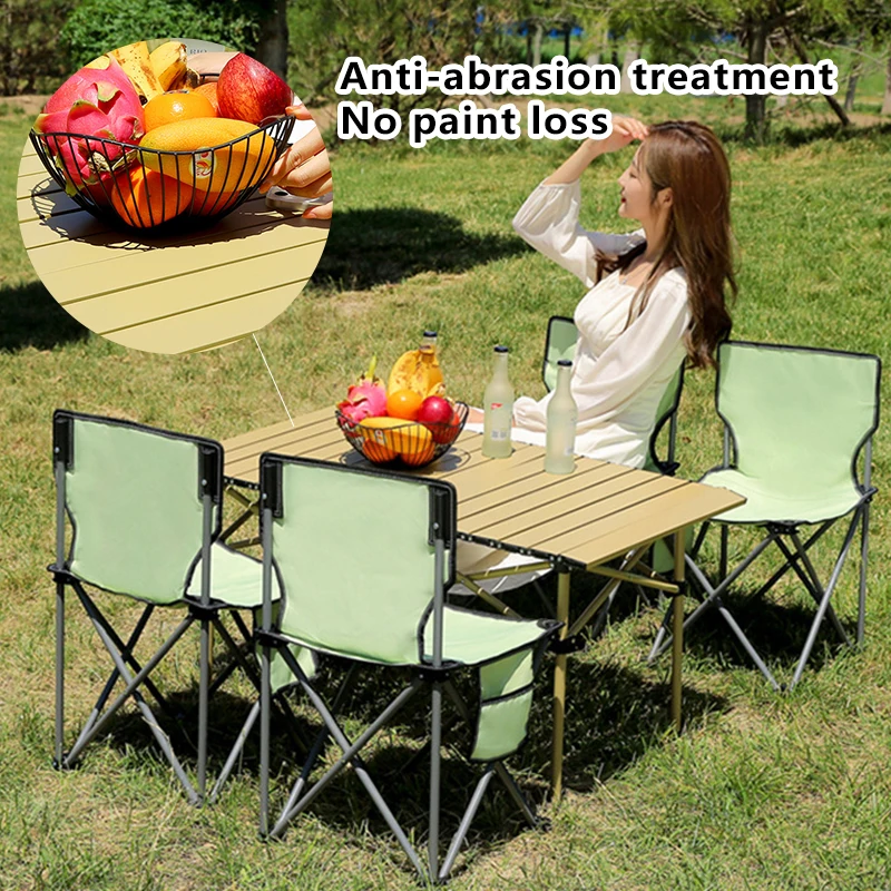 Outdoor Portable Folding Chair Square Table Egg Roll Table Picnic Table and Chairs Barbecue Folding Camping Chair
Outdoor Portable Folding Chair Square Table Egg Roll Table Picnic Table and Chairs Barbecue Folding Camping Chair