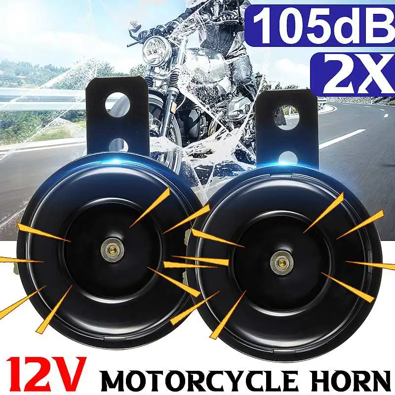 2pcs Motorcycle Electric Horn kit 12V 1.5A 105dB Signal Speaker Waterproof Round Loud Horn For Scooter Moped Dirt Bike ATV
2pcs Motorcycle Electric Horn kit 12V 1.5A 105dB Signal Speaker Waterproof Round Loud Horn For Scooter Moped Dirt Bike ATV