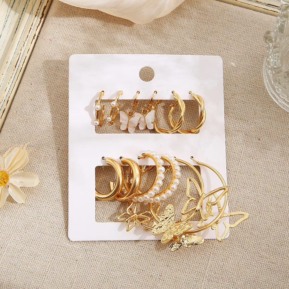 Butterfly Big Hoop Earrings Set For Women Korean Style Boho Fashion Jewelry Ladies Trend 2022 Offers With Free Shipping GaaBou 
Butterfly Big Hoop Earrings Set For Women Korean Style Boho Fashion Jewelry Ladies Trend 2022 Offers With Free Shipping GaaBou