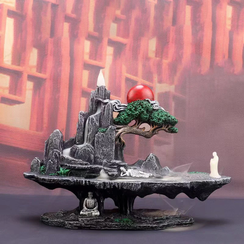 Luxury Backflow Incense Holder Resin Zen Sandalwood Incense Holder Air Freshen Smoke Waterfall Quemador De Incienso Home Decor
Luxury Backflow Incense Holder Resin Zen Sandalwood Incense Holder Air Freshen Smoke Waterfall Quemador De Incienso Home Decor