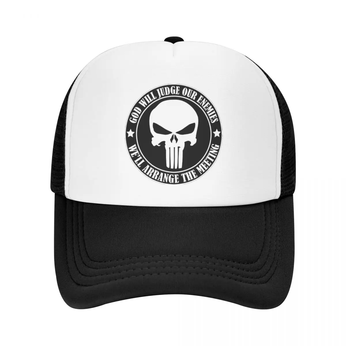God Will Judge Our Enemies We Will Arrange The Meeting Trucker Hat Adjustable Punishers Skeleton Skull Baseball Cap Snapback Cap
God Will Judge Our Enemies We Will Arrange The Meeting Trucker Hat Adjustable Punishers Skeleton Skull Baseball Cap Snapback Cap