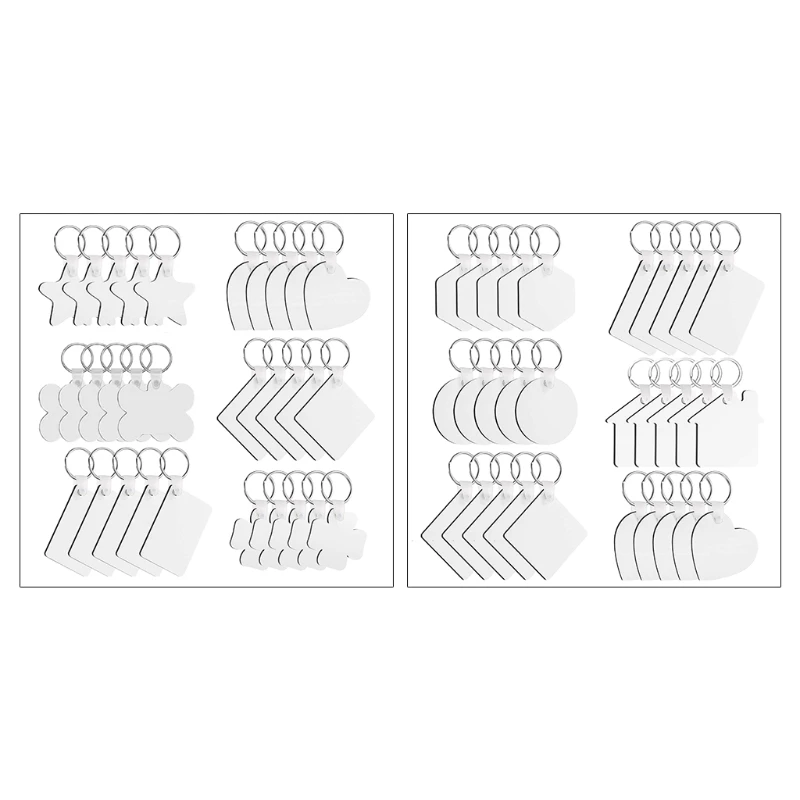 4XBE 30 Pcs/Set Sublimation Blank Keychains Thermal Transfer for KEY Chain Double-Side Printed MDF Keyrings with Split Rings
4XBE 30 Pcs/Set Sublimation Blank Keychains Thermal Transfer for KEY Chain Double-Side Printed MDF Keyrings with Split Rings