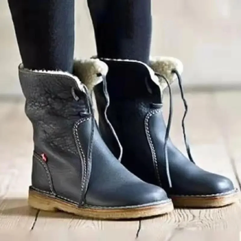 Casual Snow Boots Women New Autumn Winter Retro Women Boots Fashion Plush Lace Up Flat Ankle Boots Zapatos De Mujer Warm Botas 
Casual Snow Boots Women New Autumn Winter Retro Women Boots Fashion Plush Lace Up Flat Ankle Boots Zapatos De Mujer Warm Botas