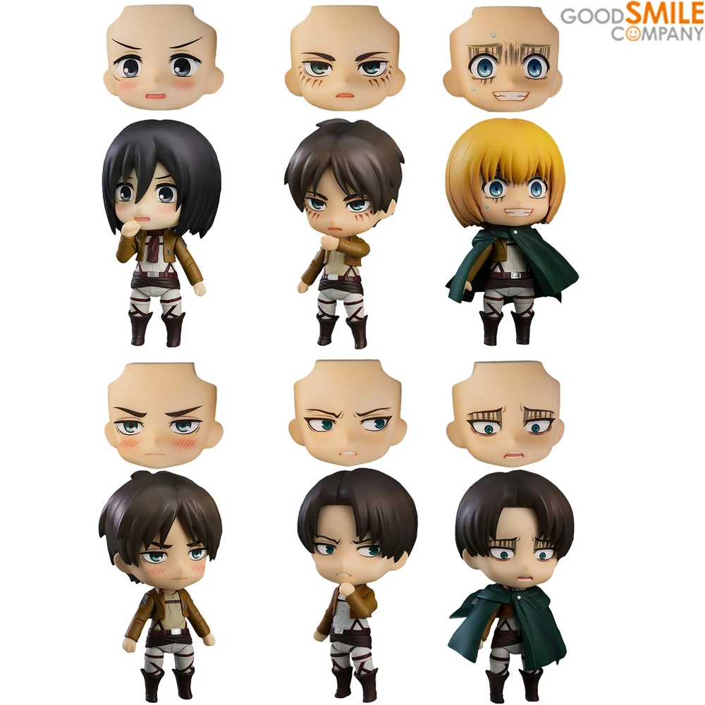 Фигурки героев аниме «Хорошая Улыбка» Nendoroid More Face Swap Attack on Titan Levi Eren Yeager Armin Arlert Mikasa Ackerman
Фигурки героев аниме «Хорошая Улыбка» Nendoroid More Face Swap Attack on Titan Levi Eren Yeager Armin Arlert Mikasa Ackerman