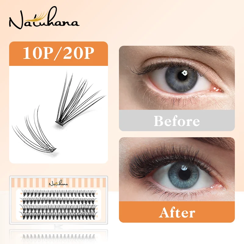 10D 20D Russian Premade Volume Eyelashes NATUHANA DIY Clusters Mink Lash Extension Natural Segmented Lashes for Mkae Up Tool
10D 20D Russian Premade Volume Eyelashes NATUHANA DIY Clusters Mink Lash Extension Natural Segmented Lashes for Mkae Up Tool