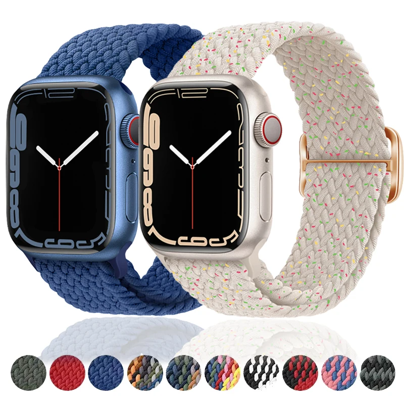 Плетеный ремешок для Apple Watch, эластичный нейлоновый браслет для iWatch Ultra Series 7 SE 3 6 8, 49 мм 44 мм 40 мм 45 мм 41 мм 42 мм 38 мм
Плетеный ремешок для Apple Watch, эластичный нейлоновый браслет для iWatch Ultra Series 7 SE 3 6 8, 49 мм 44 мм 40 мм 45 мм 41 мм 42 мм 38 мм