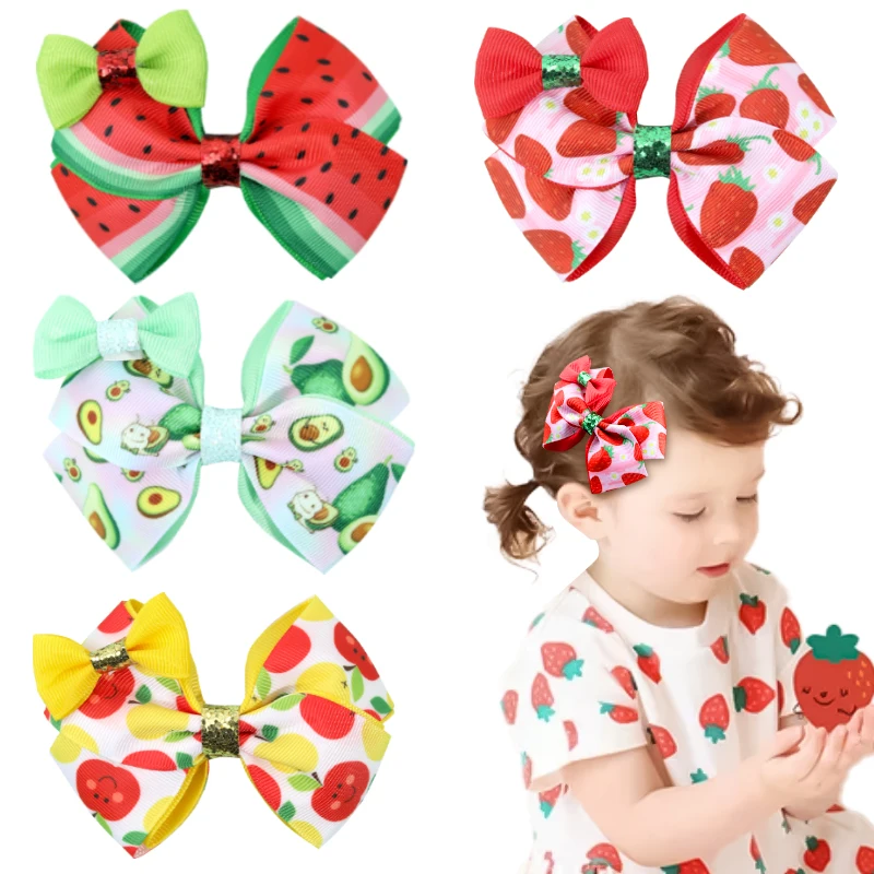 Summer Fruit Hair Bow Clips Fashion Watermelon Avocado Print Big Butterfly Hairpins Girls Headdress Children Hair Grips Gifts
Summer Fruit Hair Bow Clips Fashion Watermelon Avocado Print Big Butterfly Hairpins Girls Headdress Children Hair Grips Gifts