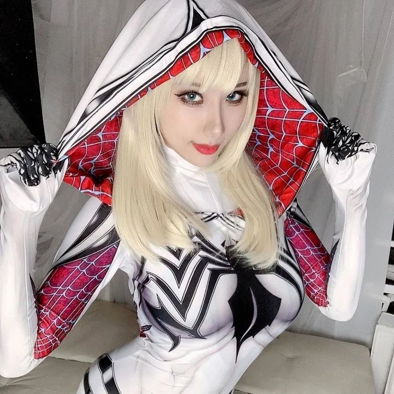 SpiderMan Gwen Stacy Cosplay Costumes for Women Print Adult Kids Jumpsuits for Halloween Party Spider Girls Cosplay Costumes
SpiderMan Gwen Stacy Cosplay Costumes for Women Print Adult Kids Jumpsuits for Halloween Party Spider Girls Cosplay Costumes