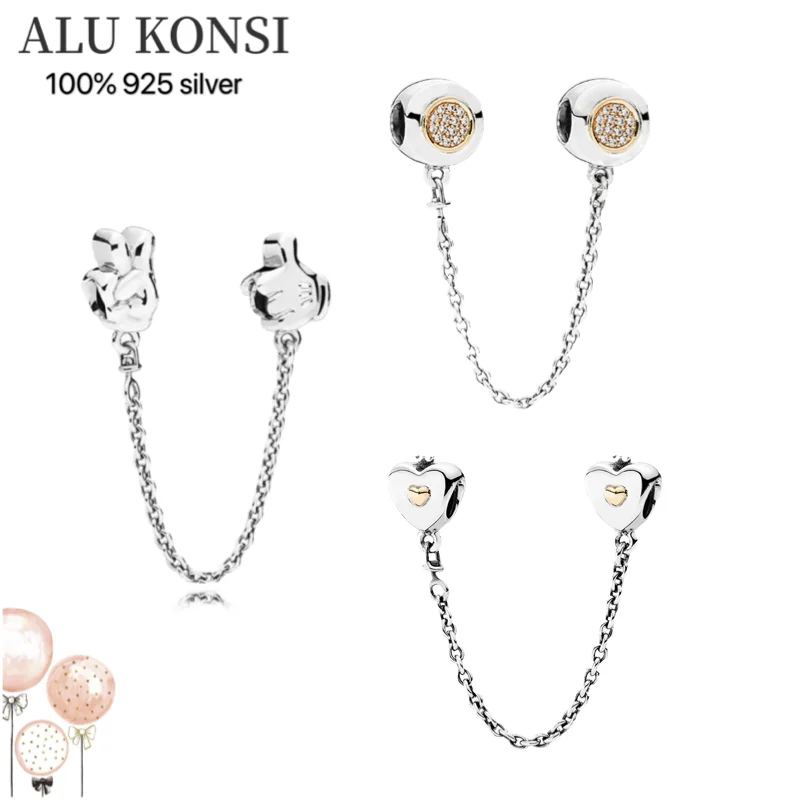 New Hot sale luxury Real 925 Sterling Silver pan beads Safety chain Fit Original Charm bracelet For Women fashion DIY Jewelry
New Hot sale luxury Real 925 Sterling Silver pan beads Safety chain Fit Original Charm bracelet For Women fashion DIY Jewelry