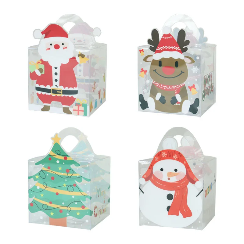 50pcs/set Christmas Gift Box Transparent PVC Muffin Cake Box for Xmas Party Carry Box Snowman Elk Candy box
50pcs/set Christmas Gift Box Transparent PVC Muffin Cake Box for Xmas Party Carry Box Snowman Elk Candy box