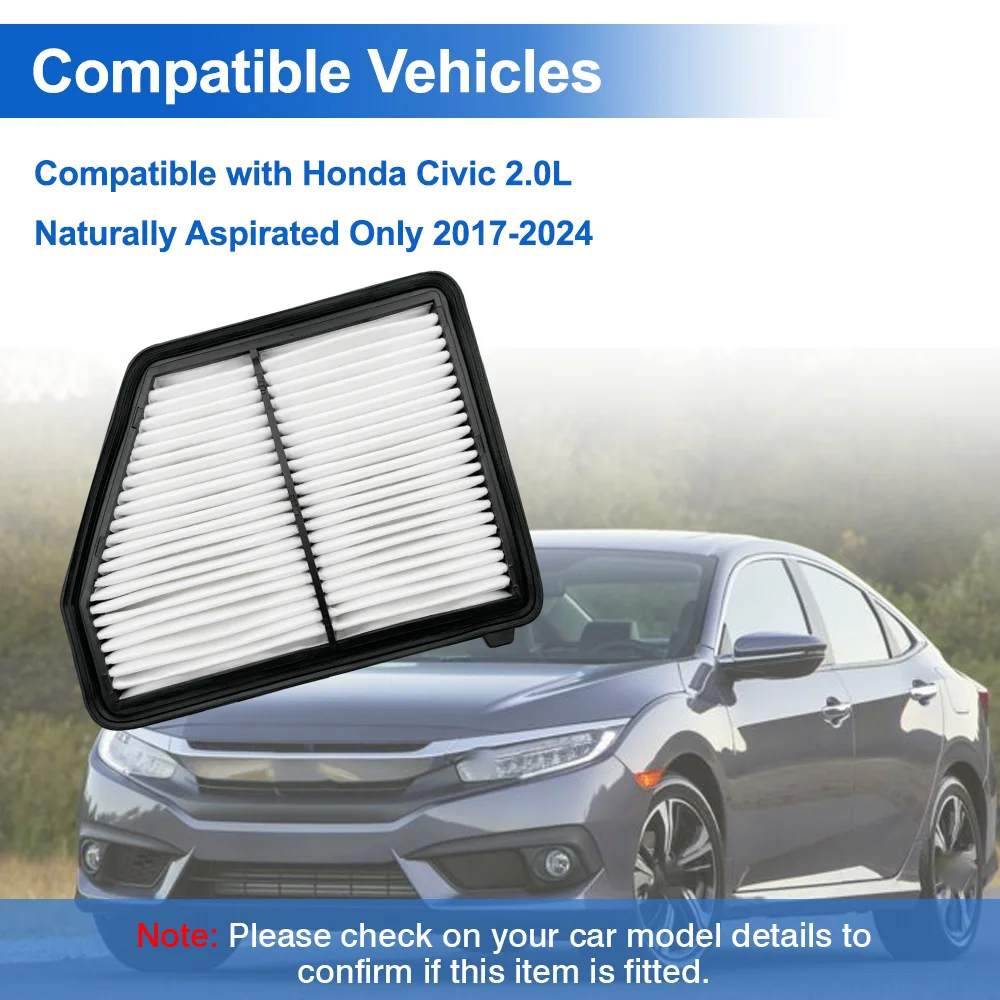 Воздушный фильтр двигателя 17220-5BA-A00 172205BAA00 для Honda Civic 2.0L, естественно аспирационный только 2017 2018 2019 2020 2021 2022 2023 2024
Воздушный фильтр двигателя 17220-5BA-A00 172205BAA00 для Honda Civic 2.0L, естественно аспирационный только 2017 2018 2019 2020 2021 2022 2023 2024