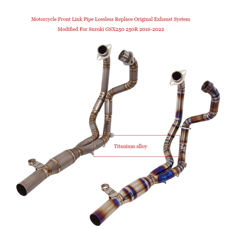 Motorcycle Delete Original Exhaust System Replace Front end Link Pipe Titanium Modified For Suzuki GSX250 GSX250R 2016-2022
Motorcycle Delete Original Exhaust System Replace Front end Link Pipe Titanium Modified For Suzuki GSX250 GSX250R 2016-2022