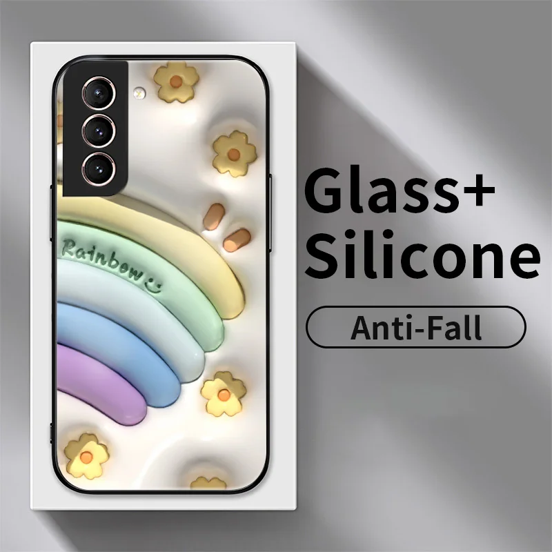 Glass Phone Case for Samsung Galaxy S21 Plus 5G S21 Ultra S22 S22 Ultra S7 S7 Edge S8 S9 Plus Cases Blossom Rainbow Cover
Glass Phone Case for Samsung Galaxy S21 Plus 5G S21 Ultra S22 S22 Ultra S7 S7 Edge S8 S9 Plus Cases Blossom Rainbow Cover
