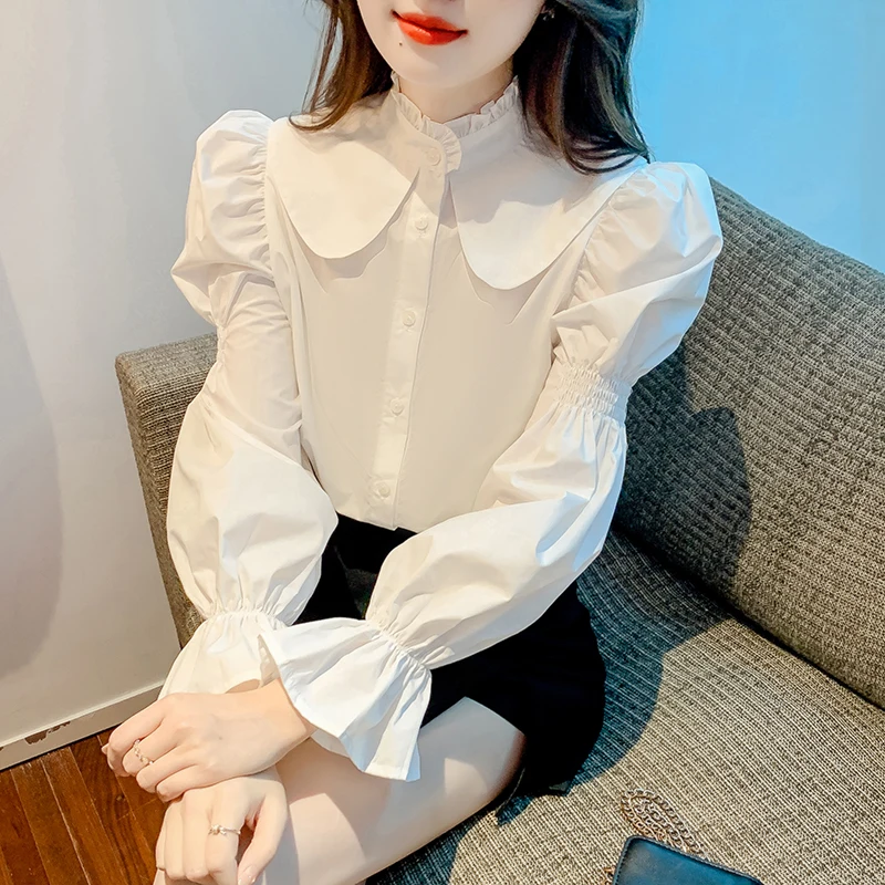 French Vintage Small Fresh Sweet Age Reducing White Shirt Women's 2022 New Autumn Bubble Long Sleeve Blouse Top
French Vintage Small Fresh Sweet Age Reducing White Shirt Women's 2022 New Autumn Bubble Long Sleeve Blouse Top