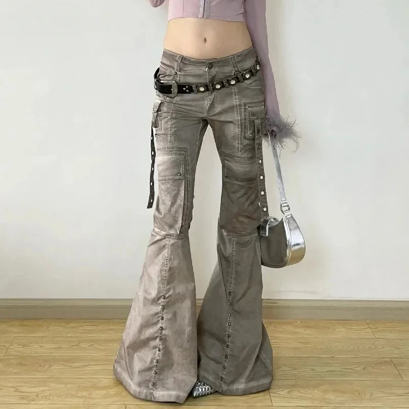 Y2K Korean Gothic Cargo Jeans Harajuku High Waist Denim Flare Pants Streetwear Grunge Sweatpants Trousers Women Clothes Oversize
Y2K Korean Gothic Cargo Jeans Harajuku High Waist Denim Flare Pants Streetwear Grunge Sweatpants Trousers Women Clothes Oversize