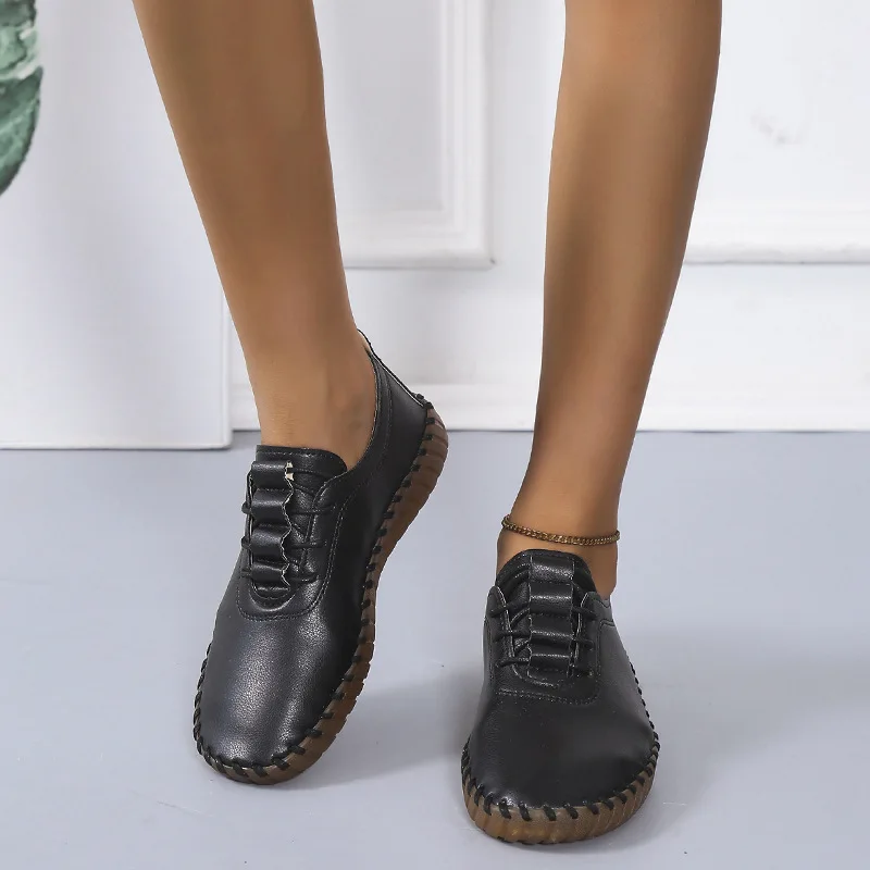 2022 New Designer Woman Flats Breathable Sew Oxford Sneakers Women Casual Lace Up Split Leather Hollow Moccasins Loafer Shoes
2022 New Designer Woman Flats Breathable Sew Oxford Sneakers Women Casual Lace Up Split Leather Hollow Moccasins Loafer Shoes