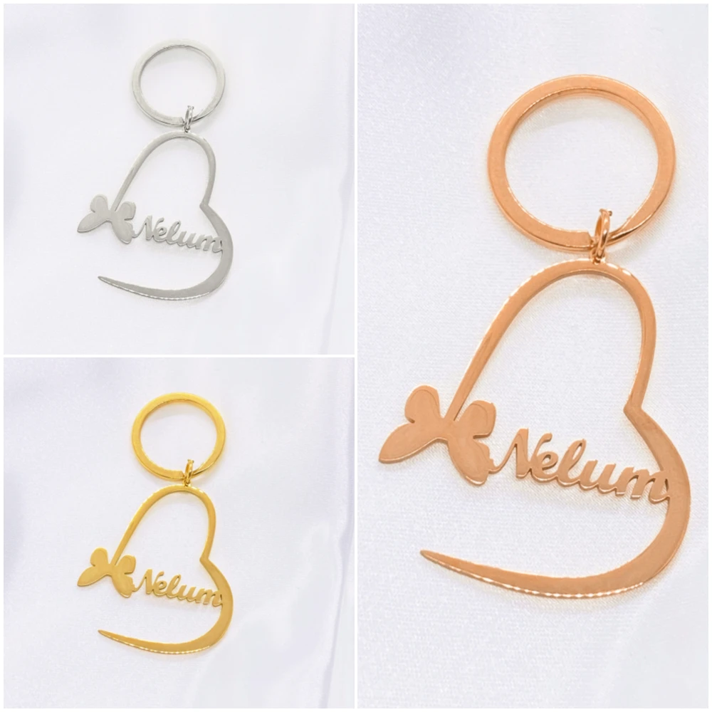 Personalized Butterfly Heart Pendant Custom Name keychain Personalized Women Handmade Stainless Steel Jewelry Bridesmaid Gifts
Personalized Butterfly Heart Pendant Custom Name keychain Personalized Women Handmade Stainless Steel Jewelry Bridesmaid Gifts