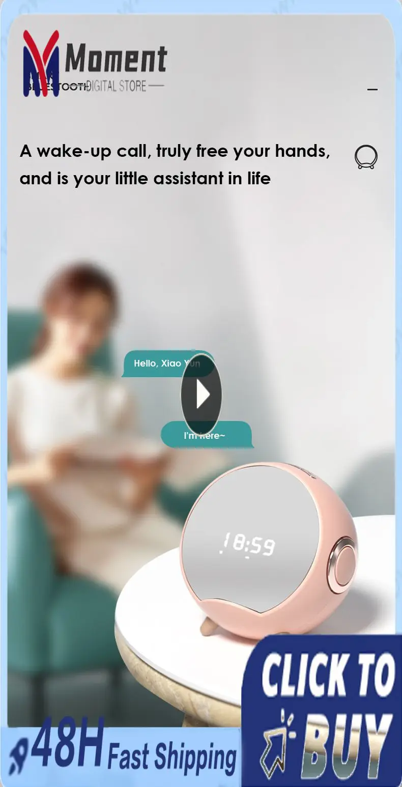 Ai Voice Dialogue 4000mah Alarm Setting Clock Display Speaker Wireless Charging Small Audio Smart Home Alarm Clock
Ai Voice Dialogue 4000mah Alarm Setting Clock Display Speaker Wireless Charging Small Audio Smart Home Alarm Clock