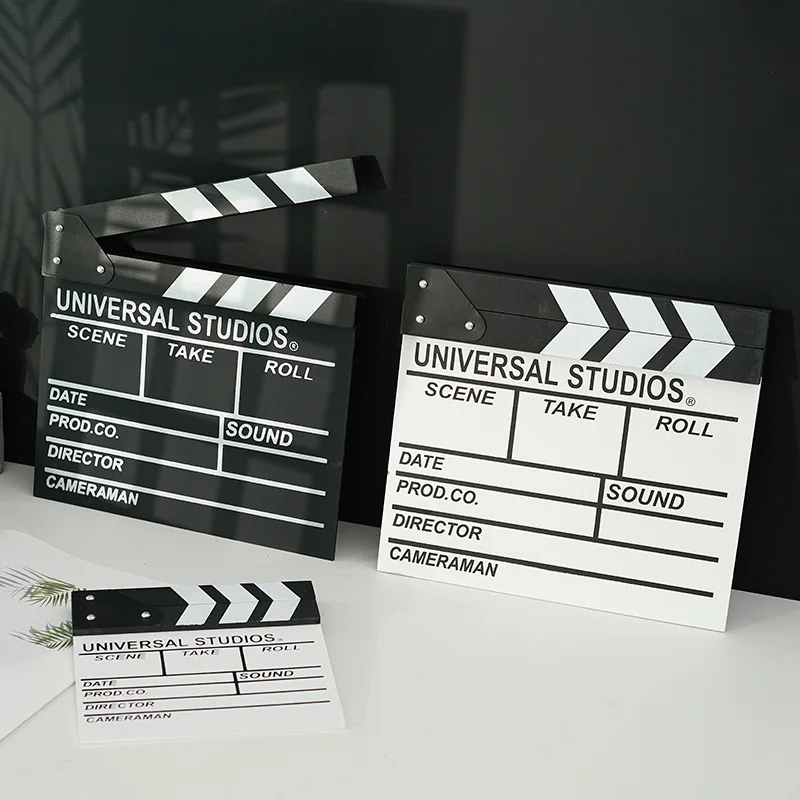 Movie Playing Board Props Field Board Photography Online Photo Creative Decoration Ornaments Clapper Board Wood Director Board 
Movie Playing Board Props Field Board Photography Online Photo Creative Decoration Ornaments Clapper Board Wood Director Board