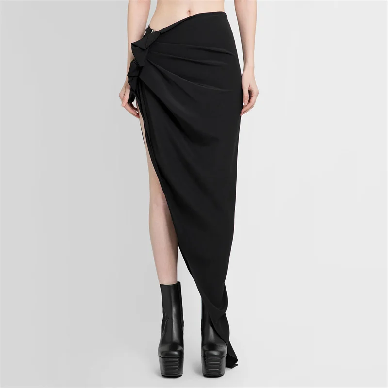 Женская Асимметричная юбка, плиссированная облегающая длинная юбка с высокой талией, модель y2k traf в Корейском стиле на лето, 2023 
Женская Асимметричная юбка, плиссированная облегающая длинная юбка с высокой талией, модель y2k traf в Корейском стиле на лето, 2023