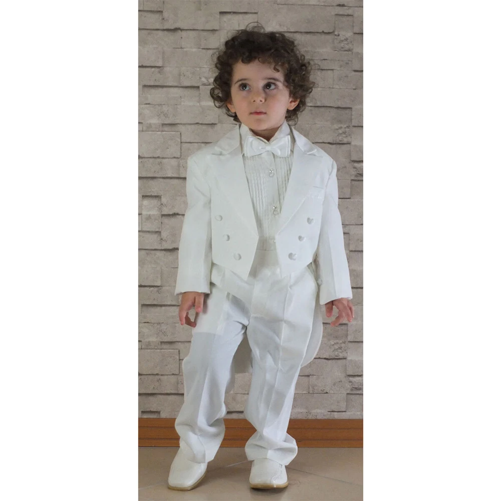 High Quality Luxury Boy's Suit Set 2 Piece Satin White Suits Peaked Lapel Elegant Kids Tailcoat Full Wedding Ring Bearer Outfit
High Quality Luxury Boy's Suit Set 2 Piece Satin White Suits Peaked Lapel Elegant Kids Tailcoat Full Wedding Ring Bearer Outfit