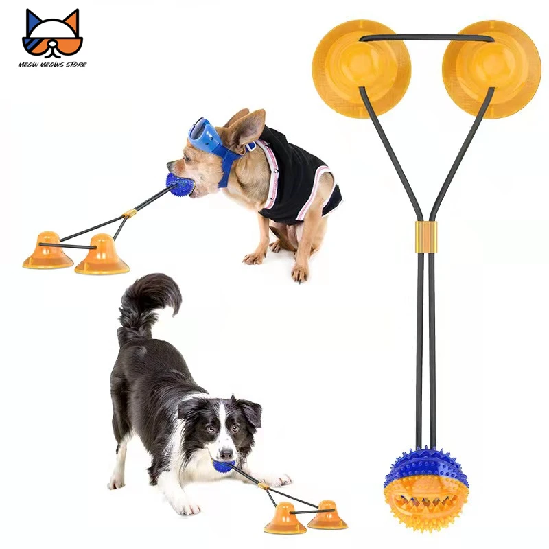 MEOWS Dog Chew Toy with Rope & Vacuum Suction Cup & Multifunctional Chew Ball Tug-of-war Game Food Dispenser Squeak Doggy Toy
MEOWS Dog Chew Toy with Rope & Vacuum Suction Cup & Multifunctional Chew Ball Tug-of-war Game Food Dispenser Squeak Doggy Toy