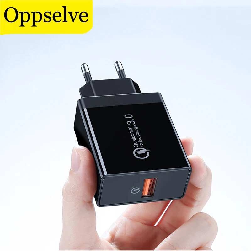 Oppselve Quick Charge 3.0 USB Charger EU Wall Mobile Phone Charger Adapter for iPhone 11 QC3.0 Fast Charging for Samsung Xiaomi
Oppselve Quick Charge 3.0 USB Charger EU Wall Mobile Phone Charger Adapter for iPhone 11 QC3.0 Fast Charging for Samsung Xiaomi