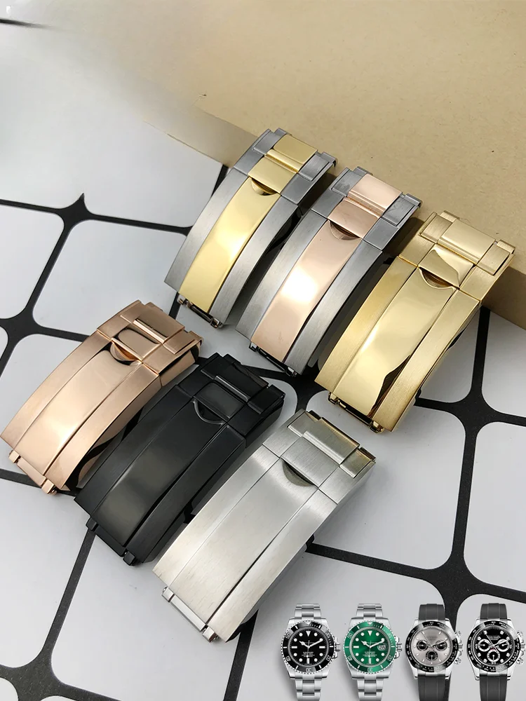 Polished Rose Gold Solid Steel Men Replace Fold Buckle for Rolex Black Green Water Ghost Daytona Yacht 16x9mm Accessories
Polished Rose Gold Solid Steel Men Replace Fold Buckle for Rolex Black Green Water Ghost Daytona Yacht 16x9mm Accessories