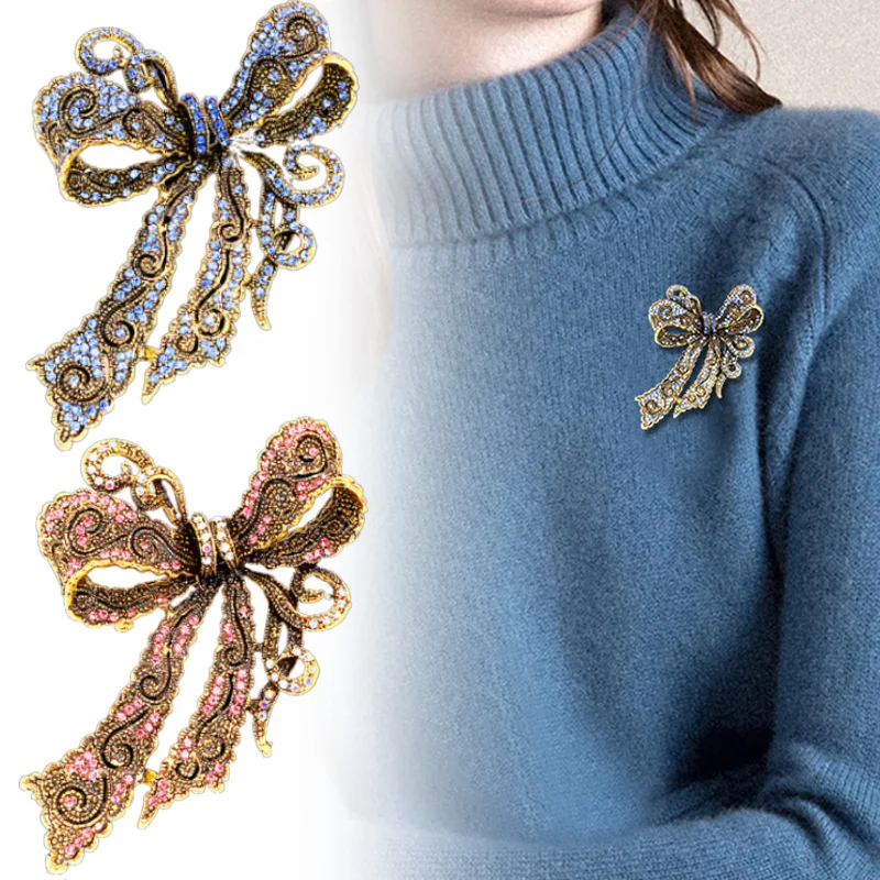 Cute Female Crystal Bowknot Brooch Luxury Gold Color Jewelry Brooches For Women Charm Rainbow Zircon Pin Dress Coat Accessories
Cute Female Crystal Bowknot Brooch Luxury Gold Color Jewelry Brooches For Women Charm Rainbow Zircon Pin Dress Coat Accessories
