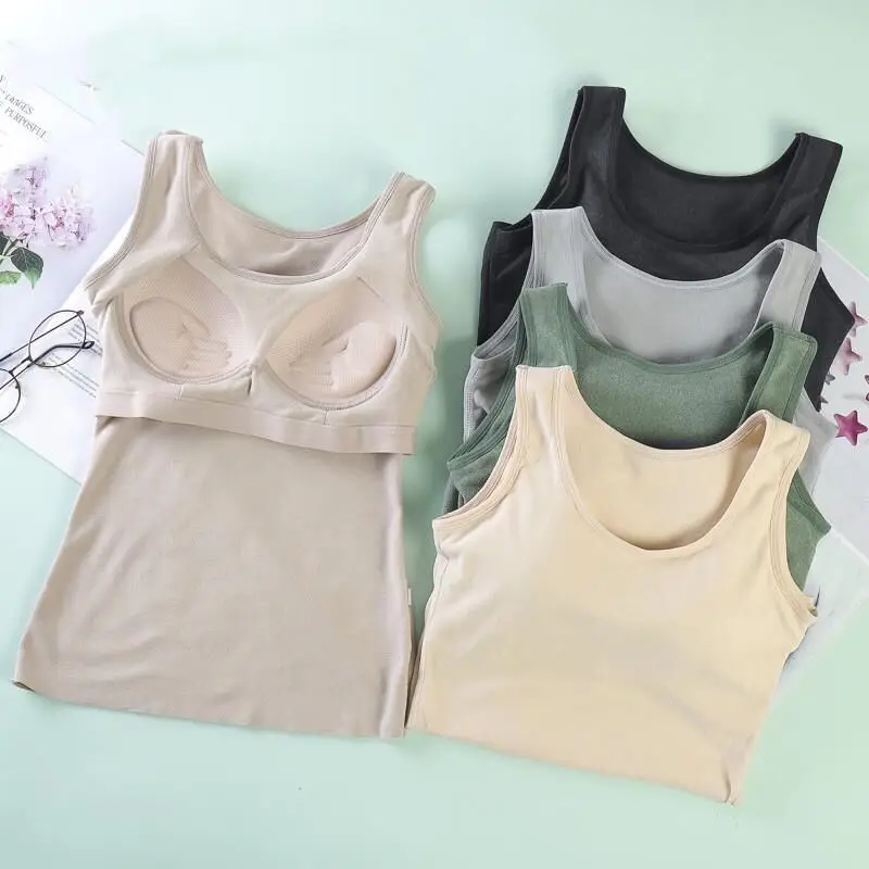 De Velvet Seamless Heating Thermal Vest Ladies Plus Velvet Thin Slim Warm Clothing Autumn and Winter Waistcoat Underwear E339
De Velvet Seamless Heating Thermal Vest Ladies Plus Velvet Thin Slim Warm Clothing Autumn and Winter Waistcoat Underwear E339