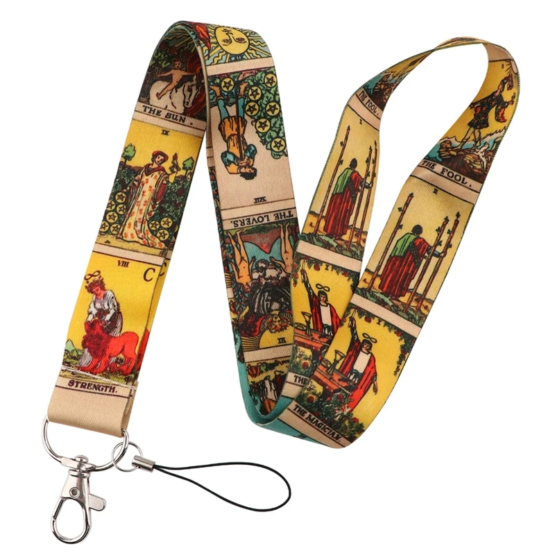 Creative Neck Lanyard Keychain ID Badge Holder Vintage Tarot Cards Printed Key Neck Strap Unisex Neck Strap Lanyard Gift
Creative Neck Lanyard Keychain ID Badge Holder Vintage Tarot Cards Printed Key Neck Strap Unisex Neck Strap Lanyard Gift