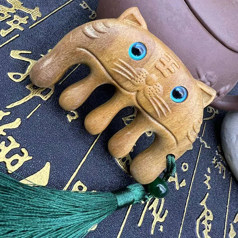 Natural Sandalwood Comb Handmade Decorative Carved Cute Tiger Wooden Portable Healthy Massage Hair Combs with Tassels Kids Gift
Natural Sandalwood Comb Handmade Decorative Carved Cute Tiger Wooden Portable Healthy Massage Hair Combs with Tassels Kids Gift
