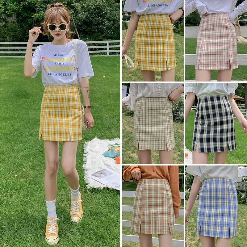2022 Fashion Korean Slit High Waist A-Line Skirts Kawaii Preppy Style Students Plaid Skirt Aesthetic Streetwear Women Clothes
2022 Fashion Korean Slit High Waist A-Line Skirts Kawaii Preppy Style Students Plaid Skirt Aesthetic Streetwear Women Clothes