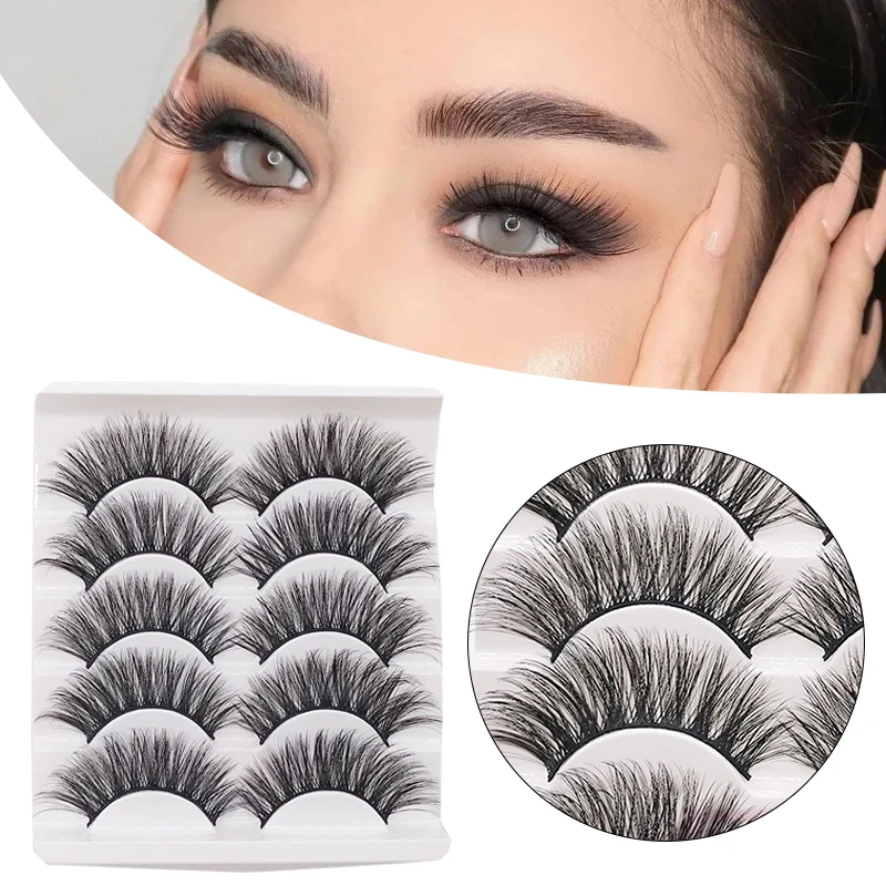 5 Pairs Of False Eyelashes Faux Mink Hair Eye Lash Extension Wispies Fluffy 3d Natural Thick Lashes Multilayers False Eyelashes
5 Pairs Of False Eyelashes Faux Mink Hair Eye Lash Extension Wispies Fluffy 3d Natural Thick Lashes Multilayers False Eyelashes
