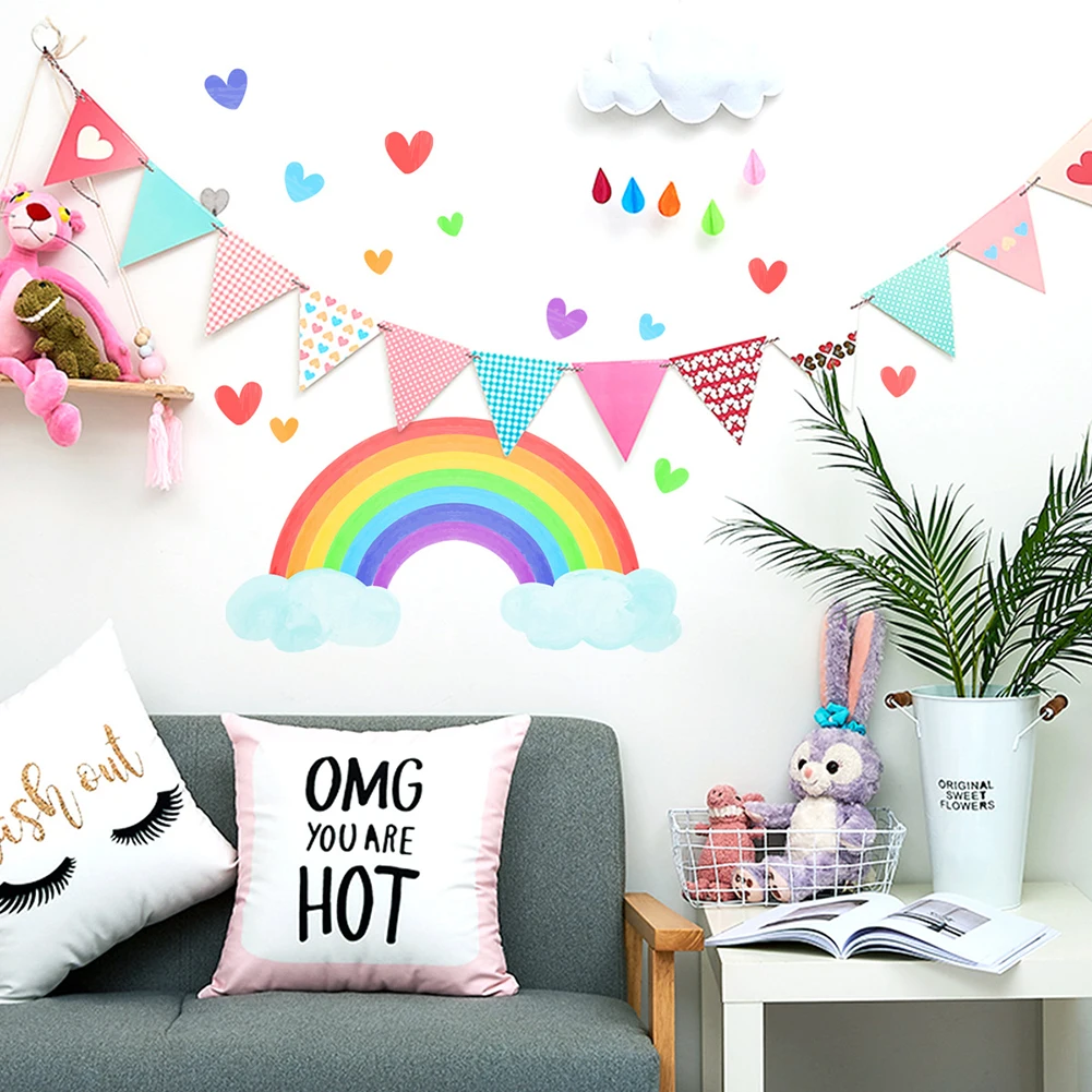 Vinyl Sticker Rainbow Wall Sticker Clouds Love Fancy Decal Girls Kids Nursery Decro Living Room Luminous Stickers
Vinyl Sticker Rainbow Wall Sticker Clouds Love Fancy Decal Girls Kids Nursery Decro Living Room Luminous Stickers