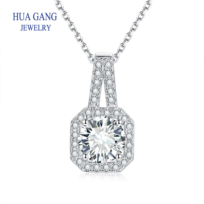 Trendy Pendant Chain Necklace Shining Moissanite 1ct Laps Diamond 925 Sterling Silver Jewelry For Women Wedding Birthday Gift
Trendy Pendant Chain Necklace Shining Moissanite 1ct Laps Diamond 925 Sterling Silver Jewelry For Women Wedding Birthday Gift