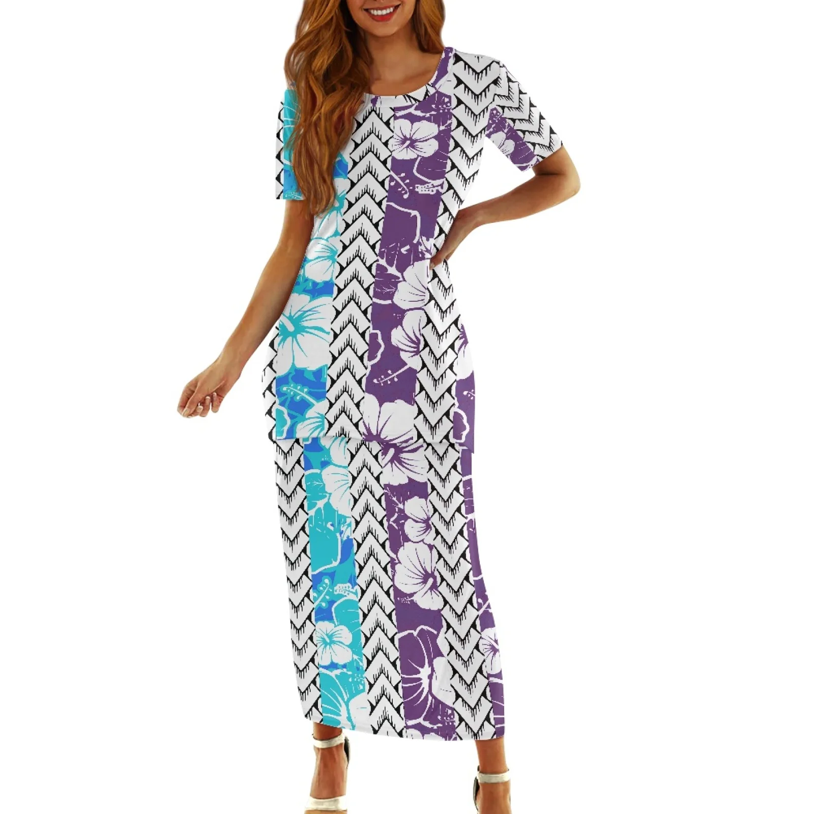 Polynesian Tribal Pohnpei Totem Tattoo Prints New Women Beach Party Dresses Women Clothing Casual Short Sleeve Lady Long Dress
Polynesian Tribal Pohnpei Totem Tattoo Prints New Women Beach Party Dresses Women Clothing Casual Short Sleeve Lady Long Dress