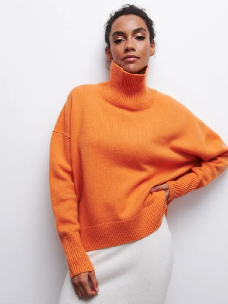 High Low Hem Baggy Sweater Autumn Winter Crop Top 2023 Solid Turtleneck Long Sleeve Pullover For Women Fashion Aong Sleeve Loose
High Low Hem Baggy Sweater Autumn Winter Crop Top 2023 Solid Turtleneck Long Sleeve Pullover For Women Fashion Aong Sleeve Loose