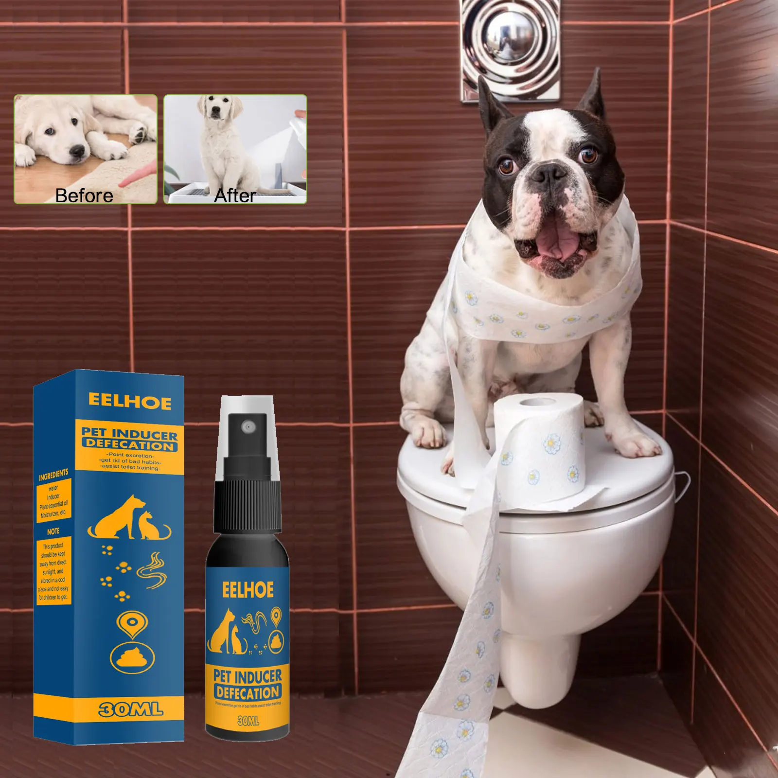 

Pet Defecation Spray Pee Positioning Cat Dog Potty Inducer Toilet Trainer Indoor Puppy Pee Location Pet Toilet Training Spray