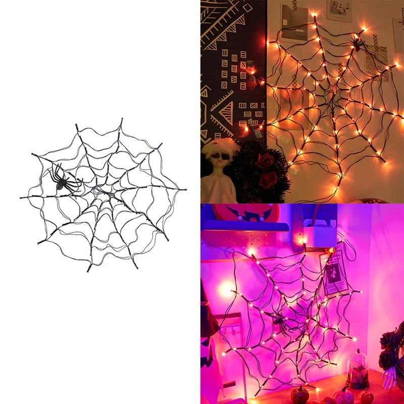 Halloween Spider Web Light With Spider Waterproof 60 LED Lights And Black Web
Halloween Spider Web Light With Spider Waterproof 60 LED Lights And Black Web