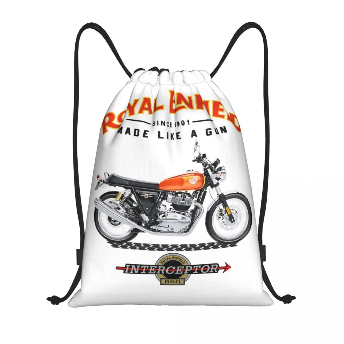 Royal Enfields Interceptor Motorcycle Drawstring Bags Sports Backpack Gym Sackpack String Bags for Exercise
Royal Enfields Interceptor Motorcycle Drawstring Bags Sports Backpack Gym Sackpack String Bags for Exercise