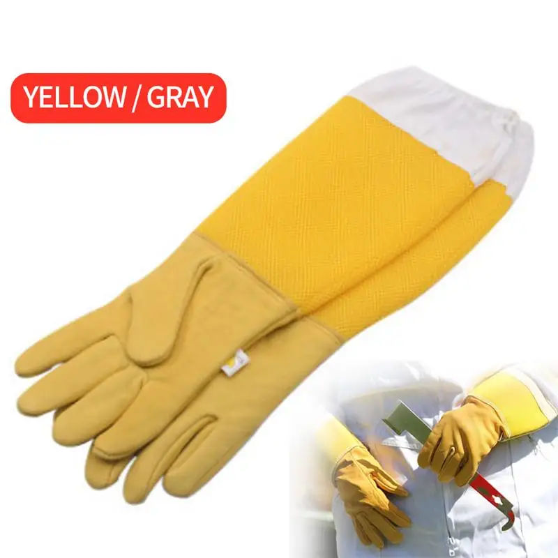 1Pair Beekeeping Gloves Protective Sleeves Breathable Anti Bee/Sting Sheepskin Long Gloves For Beekeeper Beekeeping Tools
1Pair Beekeeping Gloves Protective Sleeves Breathable Anti Bee/Sting Sheepskin Long Gloves For Beekeeper Beekeeping Tools