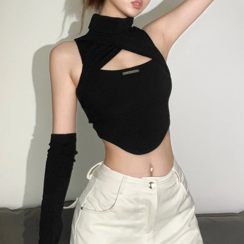 Aestheticism Y2k Tank Top Sexy Hollow Out Punk Gothic Turtleneck Women All-Match Crop Top Glove Sleeve Skinny Trend Streetwear
Aestheticism Y2k Tank Top Sexy Hollow Out Punk Gothic Turtleneck Women All-Match Crop Top Glove Sleeve Skinny Trend Streetwear