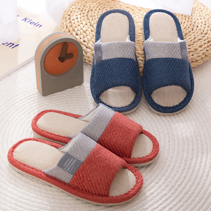 New Summer Patchwork Linen Slippers Couples Indoor Fashion Non-slip Hemp Shoes Ladies Soft Sandals Man Sildes
New Summer Patchwork Linen Slippers Couples Indoor Fashion Non-slip Hemp Shoes Ladies Soft Sandals Man Sildes