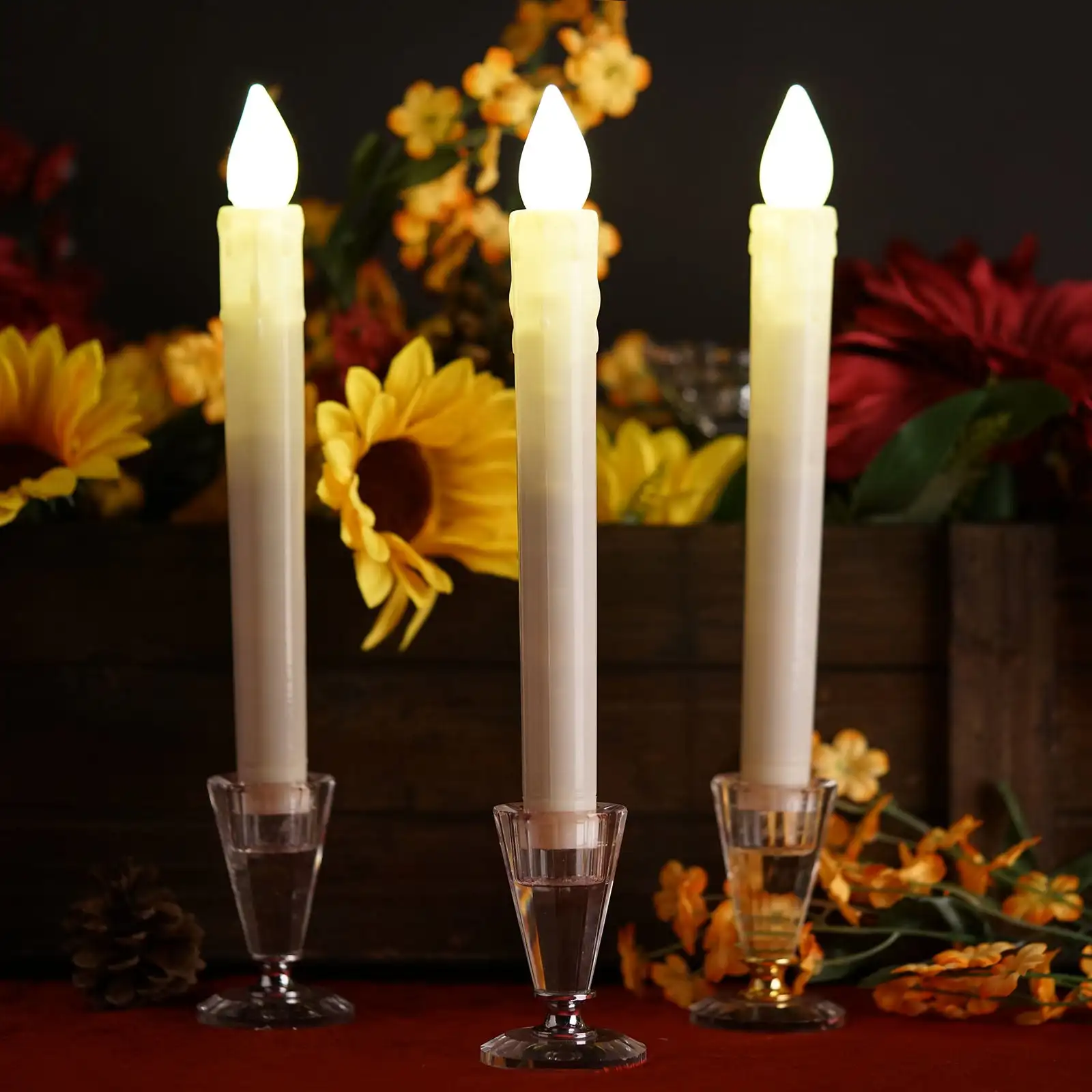 Free Shipping 3 Pack 9" Tall Flameless Candles White LED Candles With Real Wax Dripping Texture
Free Shipping 3 Pack 9" Tall Flameless Candles White LED Candles With Real Wax Dripping Texture