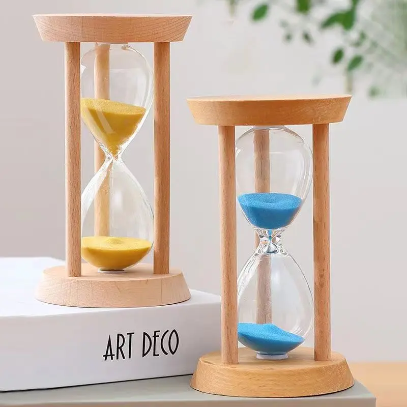 

5/10/15/20/30 Minute Wooden Hourglass Timer Children's Learning Creative Gifts Simple Sandglass Craft Home Decoration Sand Clock