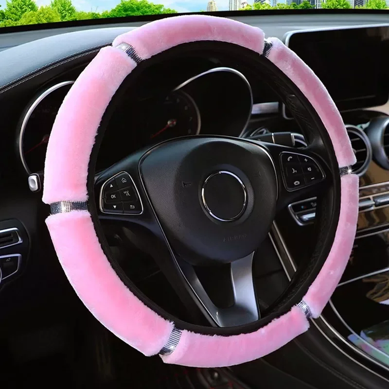 37-38cm Diameter Soft Plush Sparkling Car Steering Wheel Cover Interior Accessories Steering-Cover Car-styling
37-38cm Diameter Soft Plush Sparkling Car Steering Wheel Cover Interior Accessories Steering-Cover Car-styling